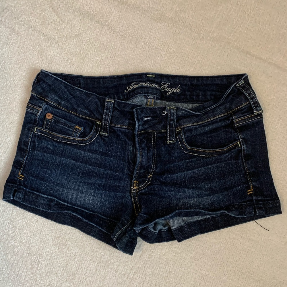 Jean shorts.